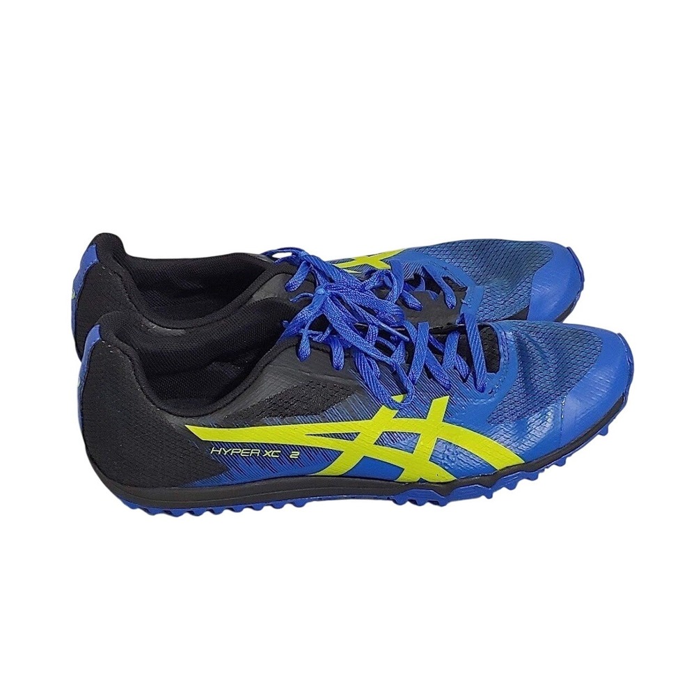 ASICS Hyper Track & Field Running Shoes Men's 10 Blue Black Racing Spikes EU44